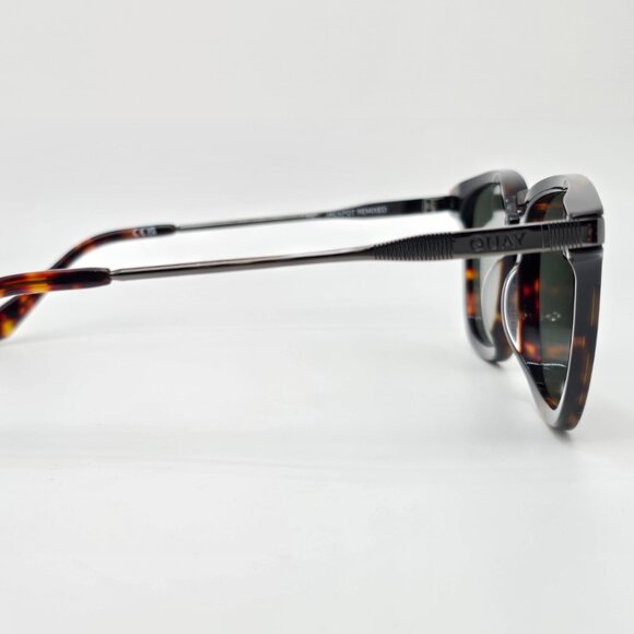 Quay Australia Jackpot Remixed Tortoise Frame Polarized Green Lens Sunglasses - Picture 8 of 16